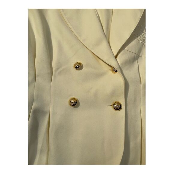 Sideffects Women’s Vintage Ivory Long Sleeve Jumpsuit Size 12 - Picture 10 of 16